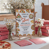 Love at First Slice Pizza Welcome Bridal Shower
