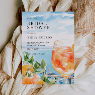 Love at First Spritz Amalfi Bridal Shower Invitation