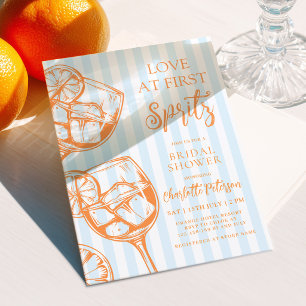 Love at First Spritz Aperol Bridal Shower Invitation