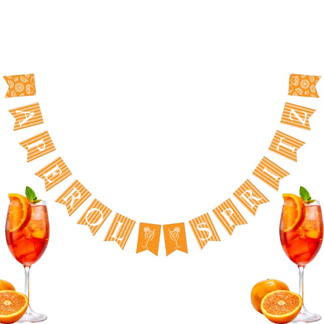 Love at First Spritz Aperol Spritz Bridal Shower Bunting (Creator Uploaded)