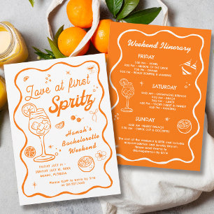 Love at first spritz Bachelorette Invitation