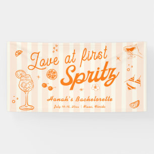 Love at First Spritz Bachelorette Welcome Banner