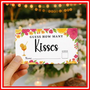 Love at First Spritz Boho Citrus Kisses Game Enclosure Card