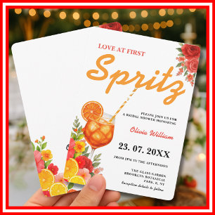 Love at First Spritz Boho Citrus Shower Invitation