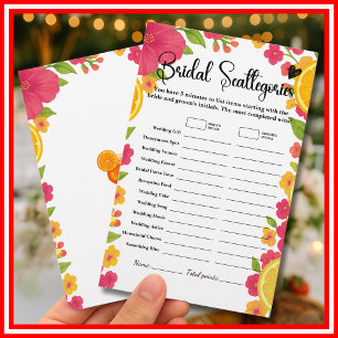Love at First Spritz  Bridal Scattegories Game