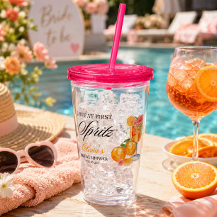 Love at First Spritz Bridal Shower Acrylic Tumbler
