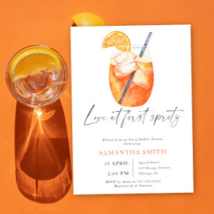Love at first spritz Bridal shower Invitation