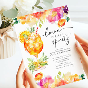Love at First Spritz Bridal Shower Invitation