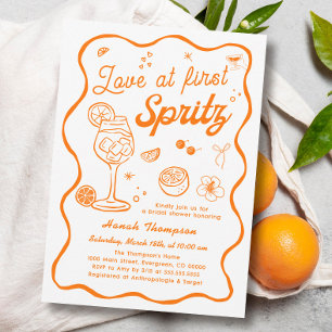 Love at First Spritz Bridal Shower Invitation