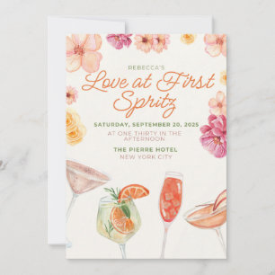 Love at First Spritz Bridal Shower Invitation