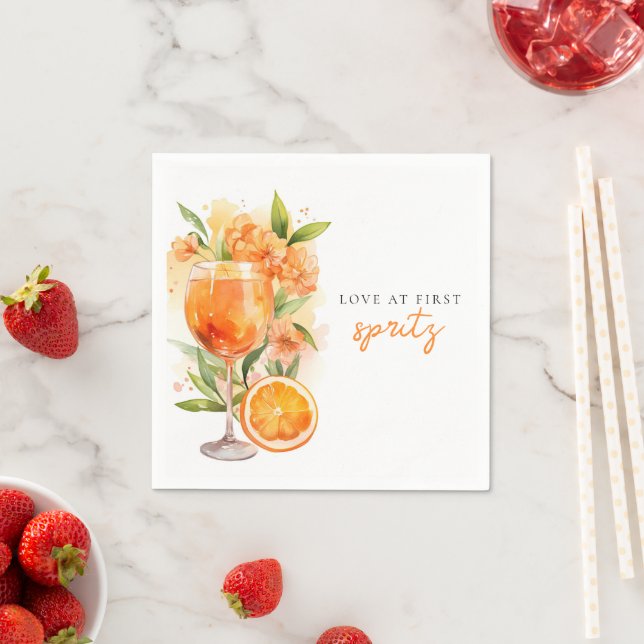 Love at First Spritz Bridal Shower Napkin (Insitu)