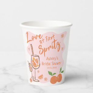 Love at First Spritz Bridal Shower Paper Cups