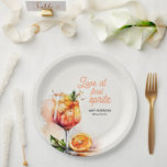 Love at First Spritz Bridal Shower Paper Plate<br><div class="desc">Love at First Spritz Bridal Shower Paper Plates</div>