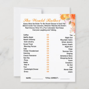 Love at First Spritz Bridal Shower Party Games