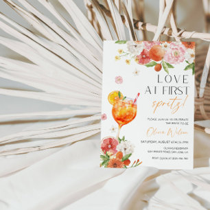"Love at First Spritz!" Bridal Shower Party Invitation