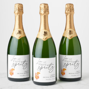 Love at First Spritz Bridal Shower Sparkling Wine Label