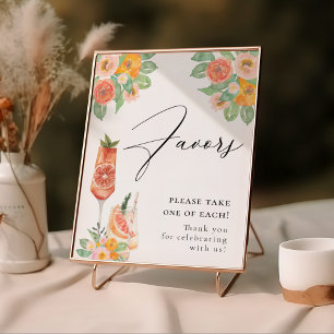 Love at First Spritz Bright Cocktail Favours Poster