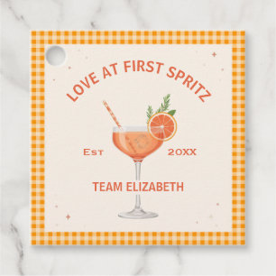 Love at First Spritz Citrus Bridal Shower Favour Tags