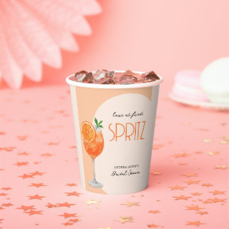 Love At First Spritz Citrus Chic SIP Peach DIY Paper Cups