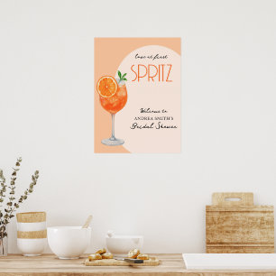 Love At First Spritz Citrus Chic SIP Peach DIY Poster