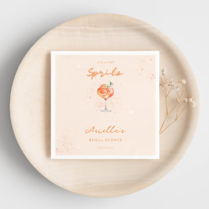 Love at First Spritz Citrus Drink Bridal Shower   Napkin