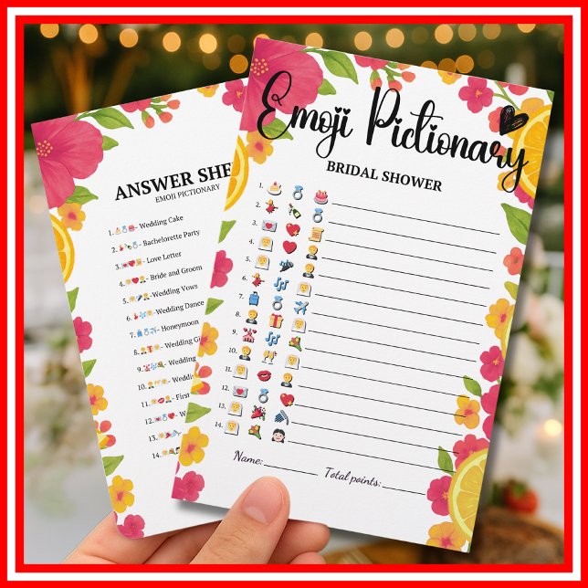 Love at First Spritz Citrus Emoji Pictionary Game  (Creator Uploaded)