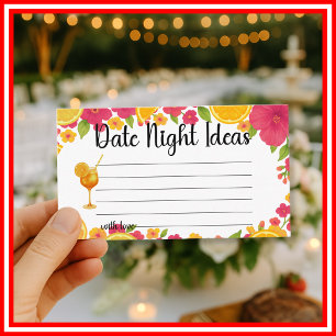 Love at First Spritz Date Night Ideas Bridal  Enclosure Card