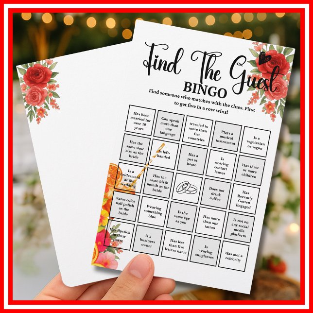 Love at First Spritz Find The Guest Bingo Game (Creator Uploaded)