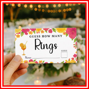 Love at First Spritz Guess How Many Rings Bridal Enclosure Card
