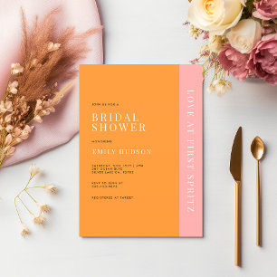 Love at First Spritz Modern Bridal Shower Invitation