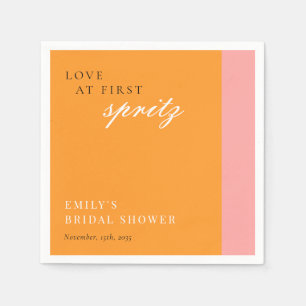 Love at First Spritz Modern Bridal Shower Napkin
