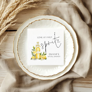 Love at First Spritz Name Bridal Shower Napkin