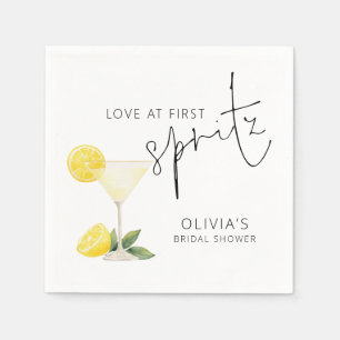 Love at First Spritz Name Bridal Shower Napkin
