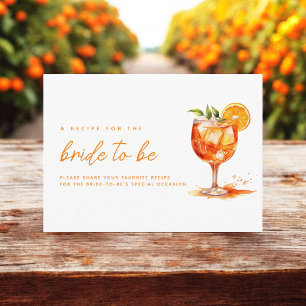 Love at First Spritz Orange Bridal Shower Enclosure Card