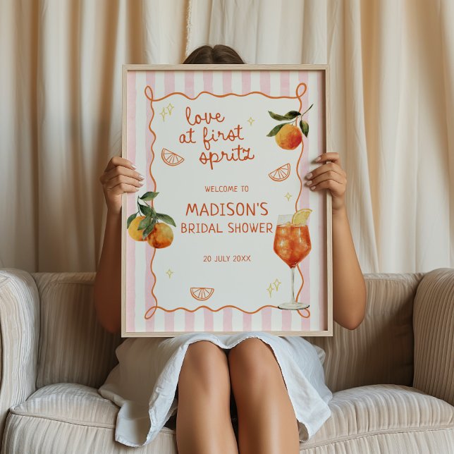 Love at first Spritz Oranges Stripes Welcome Poster (Creator Uploaded)
