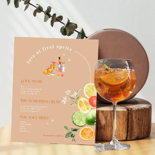 Love At First Spritz   Signature Drink Poster
