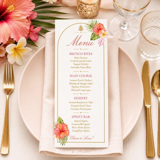 Love at First Spritz Tropical Menu Card (Creator Uploaded)