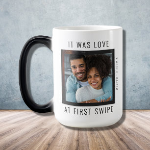 Love at First Swipe Online Couple Valentine Mug