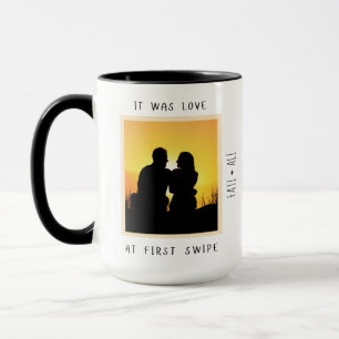 Love at First Swipe Online Couple Valentine Mug