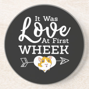 Love At First Wheak Guinea Pig Cavy Roddent Coaster