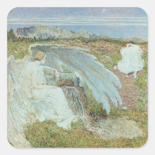 Love at the Fountain of Life, 1896 Square Sticker