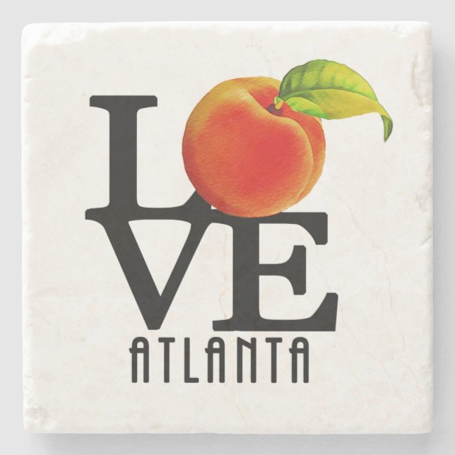 LOVE Atlanta Georgia Stone Coaster (Front)