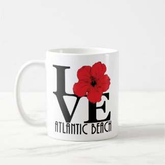 LOVE Atlantic Beach Red Hibiscus 11oz Coffee Mug