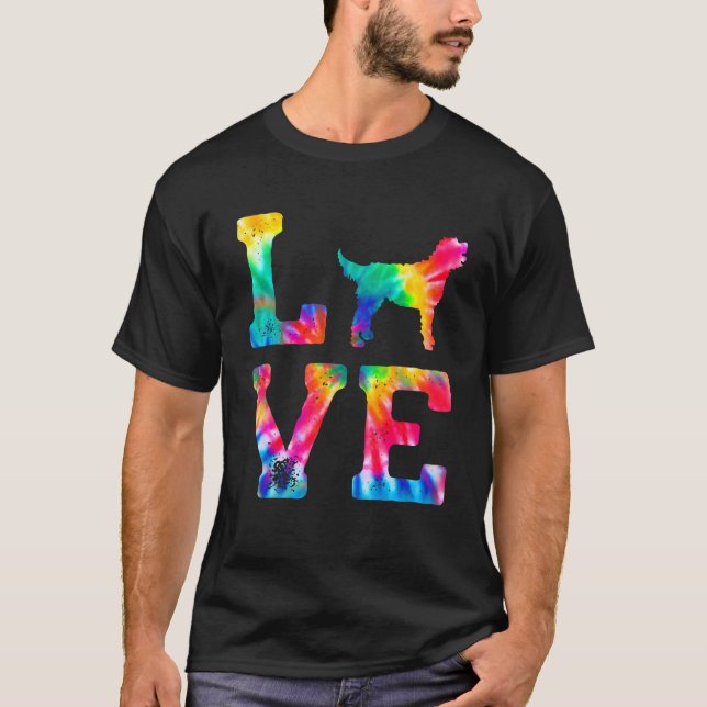 Love Aussiepom Tie Dye Dog Mum Dad T-Shirt (Front)