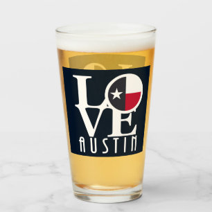 LOVE Austin Texas Glass