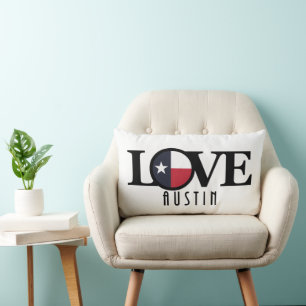 LOVE Austin Texas Lumbar Cushion
