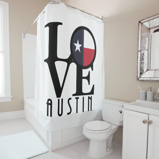 LOVE Austin Texas  Shower Curtain (In Situ)