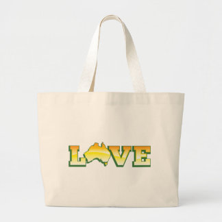 LOVE Australia Aussie Love Heart Map AWESOME! Large Tote Bag