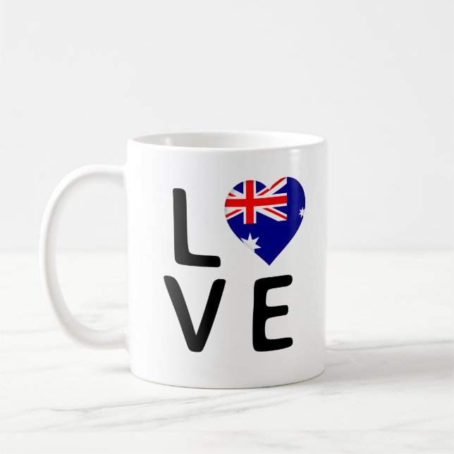 Love - Australia Flag Coffee Mug (Left)