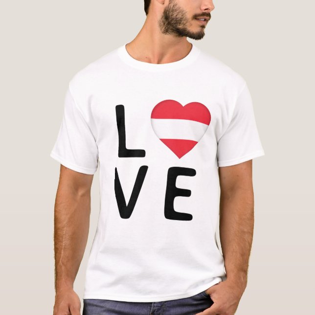 Love - Austria Flag T-Shirt (Front)